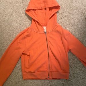 Womens Coral American Eagle Zip Up Hoodie